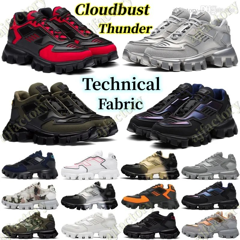 Designe platform shoes Mens Cloudbust Thunder Knit Luxury Designer Oversize Light Rubber Sole 3D Technical Fabric Trainers Womens Sneakers