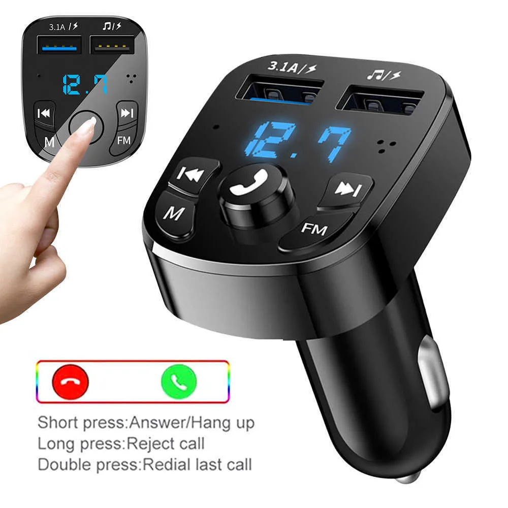 Trasmettitore FM Bluetooth 5.0 Per Auto - Adattatore Audio Con Doppia USB, Per Autoradio Senza Bluetooth