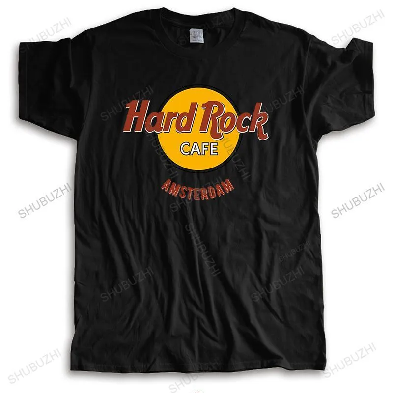 Mens Tshirts anlände Mens Oneck T -shirt Kort ärm Loose Tops Hard Rock Amsteram Brand Högkvalitativ bomull Teeshirt Drop 230323