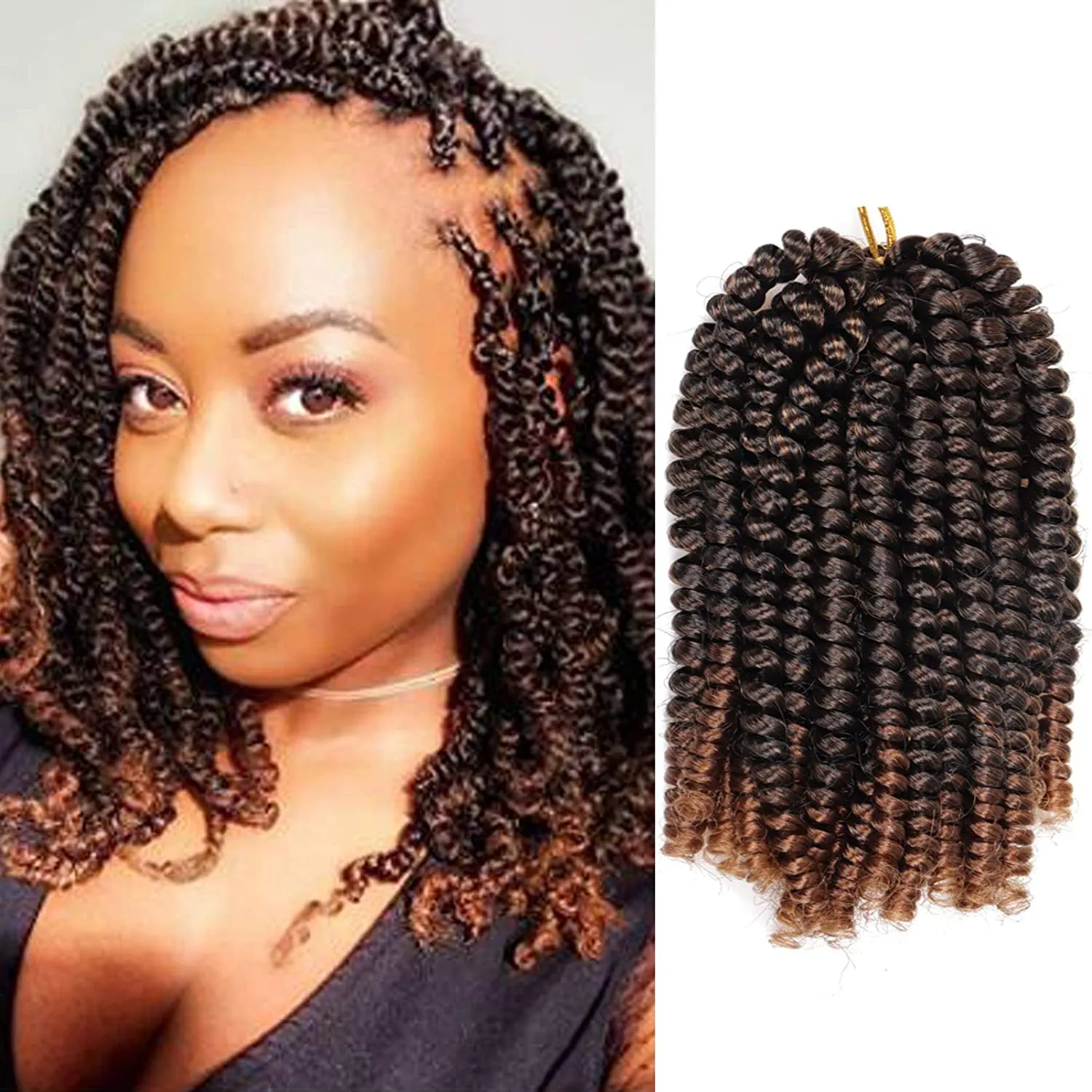 Spring Nubian Braids Hair refinou a Borgonha de 613 Crochet Hair Blonde Color Spring Twist 8 polegadas 12 polegadas