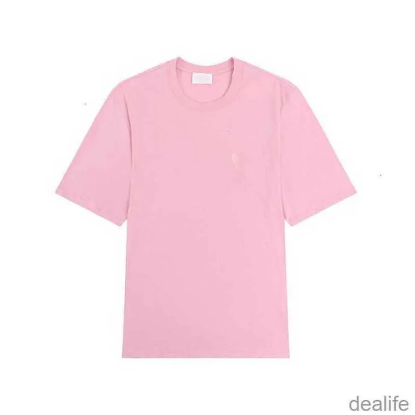 Paris Designer T-Shirt T-Shirts 2023 Neue Macarone Candy Farbe Liebe Stickerei Buchstabe A Herzen Reine Baumwolle Kurze Ärmel für Männer und Frauen 7u9a