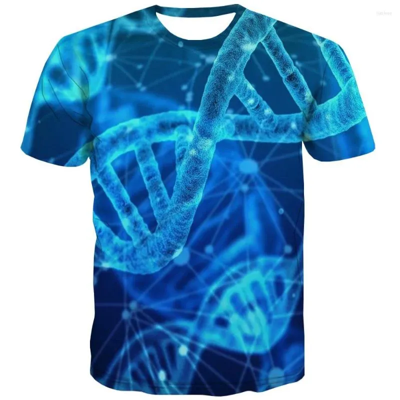 Magliette da uomo camicia scientifica un ey science us size graphic novità maglietta stampa del dna uomo/donna manica corta top il collo tondo la tees