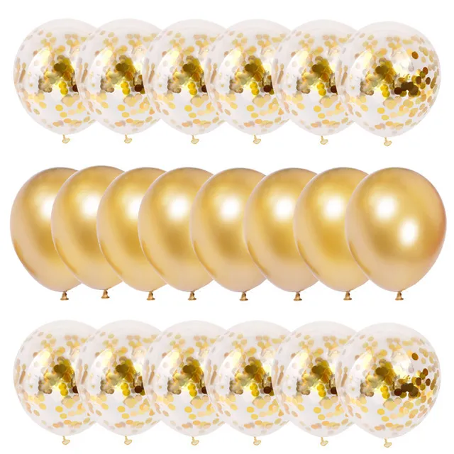 Etkinlik Partys Festives Sıcak Satış Pullu Metal Balon Lateks Balon Kombinasyonu Set Doğum Günü Kutlaması Tatil Parti Malzemeleri DHL tarafından Ücretsiz Gönderi