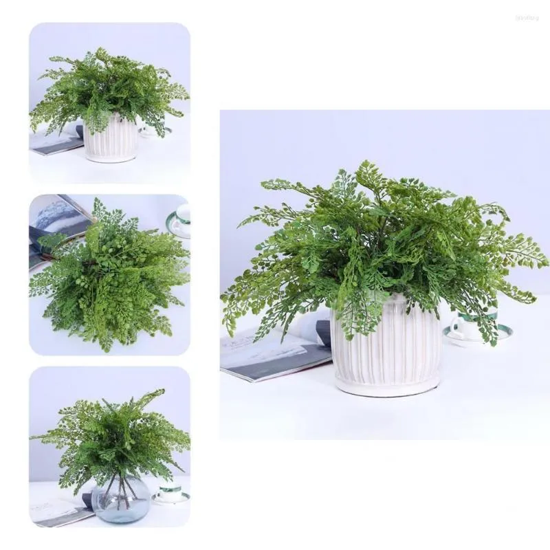 Decoratieve bloemen kunstmatige plant UV-resistente faux flexibel wijd uitgeoefende chique bloemstuk groene stengel met gebladerte