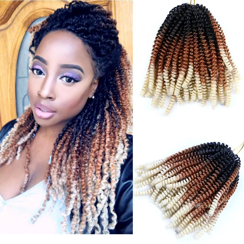 Pre Twisted Nubian Twist Braid Hair Synthetische 8 inch Spring Twist Haakhaak Braidhaarverlenging