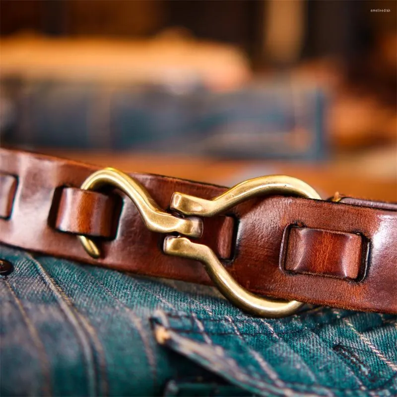 Handmade Genuine Leather Belt : Couture Brown