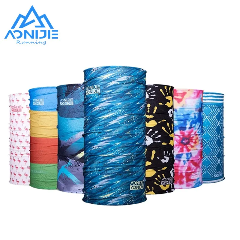 Moda Máscaras faciais Pescoço Gaiter AONIJIE Sports Scarf Headwear Headband Bandana Balaclava Face Cover Sweatband Hairband para Ciclismo Yoga Caminhadas 230323