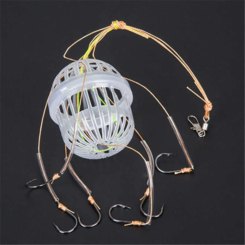 Haczyki rybackie 1PCS Zestaw Eksplozcji Fishing Explosion Zestaw na zewnątrz Kosza Kosza Podajnika Rybhhook Pesca Narzędzie na narzędzie CARP Akcesoria P230317