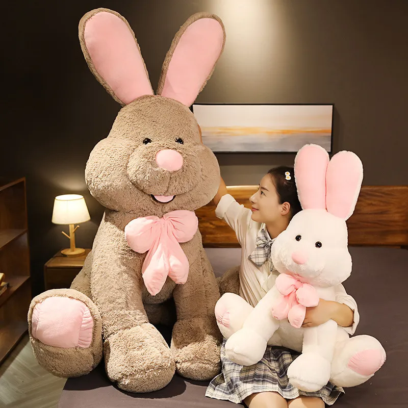 50 cm Pasqua nuovo grande coniglio peluche bambola ragazza carina bambola che dorme cuscino di tiro bambola ragazza cuscino di tiro pigro