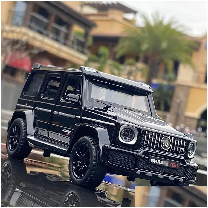 Diecast Model Cars Car 1/32 G700 G65 Suv Alliage Simation Metal Toy Offroad Vehicles Sound Light Collection Childrens Gift Drop Delive Dhp8K