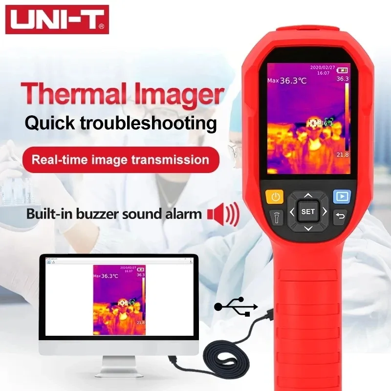 UTi85Hplus Termocamera a infrarossi Termocamera portatile da 30-45 gradi Celsius 4800 pixel con allarme acustico