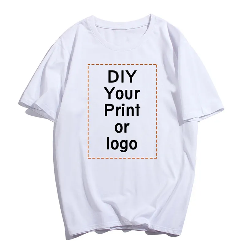 Womens TShirt Customized Printed fashion T shirt Harajuku Women Top DIY Your Like Po or White Tshirt Fashion Custom Female 230323