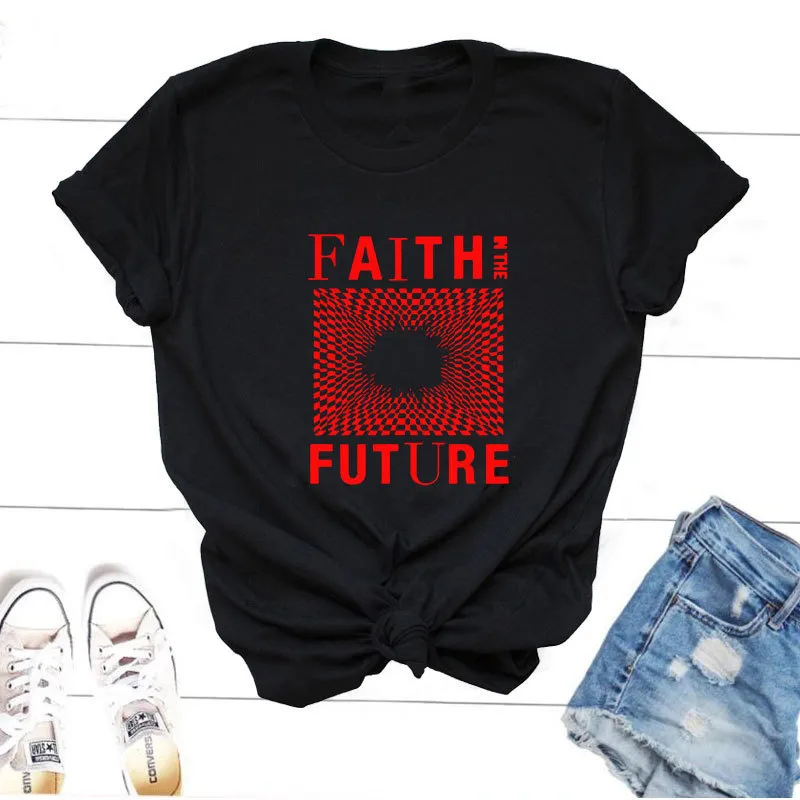 Womens TShirt Faith In The Future Tour Merch Tshirt Women Fans Short Sleeve O Neck T Shirts Oversize Print Harajuku Streetwear 230323