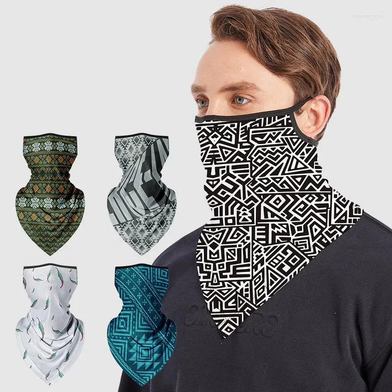 Bandanas Multifunctional Hiking Scarf Hanging Ear Face Bandana Balaclava Outdoor Men Women Sport Shield Neck Warmer Cycling Headgear