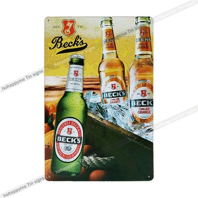 Retro Trinken Eis Kaltes Bier Kunst Malerei Metall Zinn Zeichen Plaques Bar  Club Mann Cave Poster Wand Aufkleber Dekor Platte 30X20cm W03 Von 1,56 €