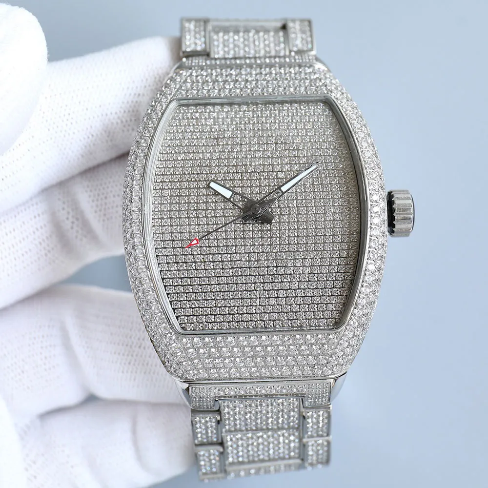 Diamond Watch Mens Automatische mechanische Uhren Luminöser 44x54 mm Vollstahl aus Edelstahl -Geschäftsgelenkwachen Sapphire wasserdichte Montre de Luxe