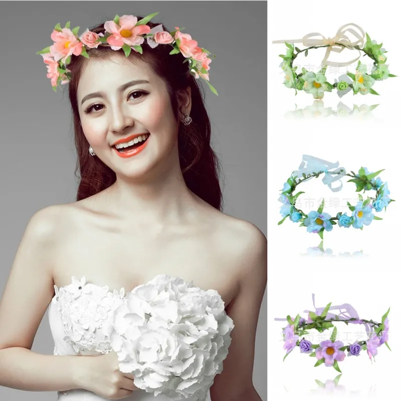 Wedding floral head wreaths deals