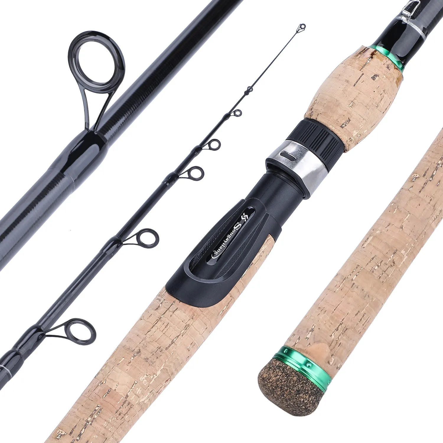 Sougayilang Portable Telescopic Unbreakable Fishing Rod Carbon Fiber Cork  Wood Handle, Spinning/Casting, Boat Fishing Tackle Available In 1.8M, 2.1M;  2.,4M And 2M Lengths Model: 230324 From Yao09, $14.91