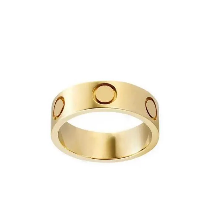 2023 Kärleksskruv Ring Mens Rings Classic Luxury Designer Jewelry Women Titanium Steel Eloy Gold -Plated Gold Silver Rose Fade aldrig allergisk -4/5/6mm