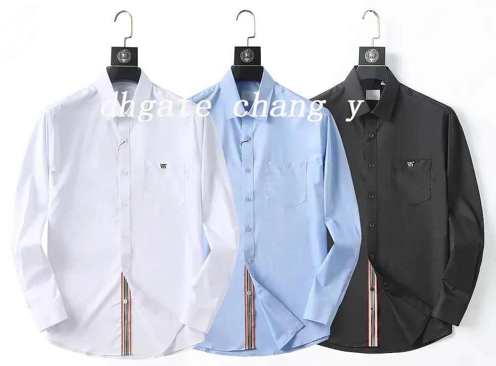 Mens polo shirt small horse Embroidery Polo Shirts Long Sleeve Solid Color Slim Fit Casual Business Men Plaid Shirts clothing high quality M-4XL 552389837