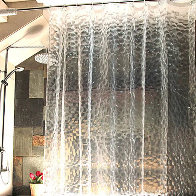 Douche gordijnen waterdicht 3D -gordijn met 12 haken baden pure voor huizendecoratie badkamer accessarissen 180x180 cm 180x200cm 230324