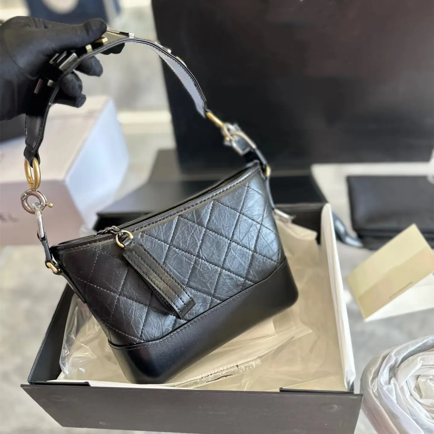 Габриэль дизайнерские сумки на плечах алмаза с решеткой сумочка оригинальное верхнее слое