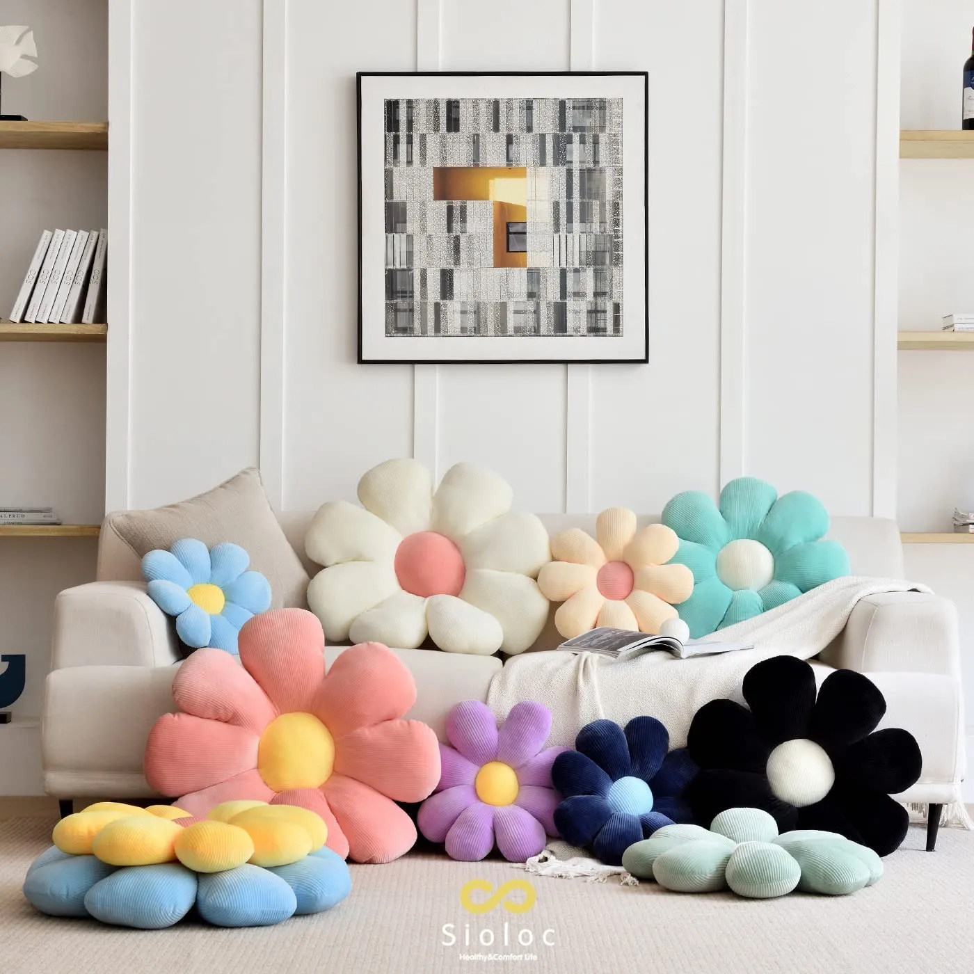Flower shaped pillows sale