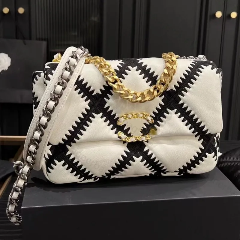 2023 NIEUWE Designer Bag 19bag lederen schoudertas geweven kettingtas dames lederen tas mode casual schoudertas crossbody tas handtassen voor vrouwen