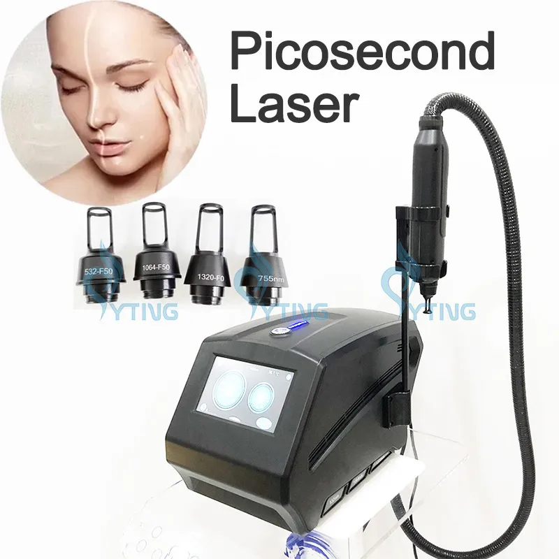 Picosecond nd yagレーザーマシンタトゥー除去レーザーアイラインフレックルヒントマークリムーバー色素沈着処理qスイッチされたサロン使用ピコ2番目