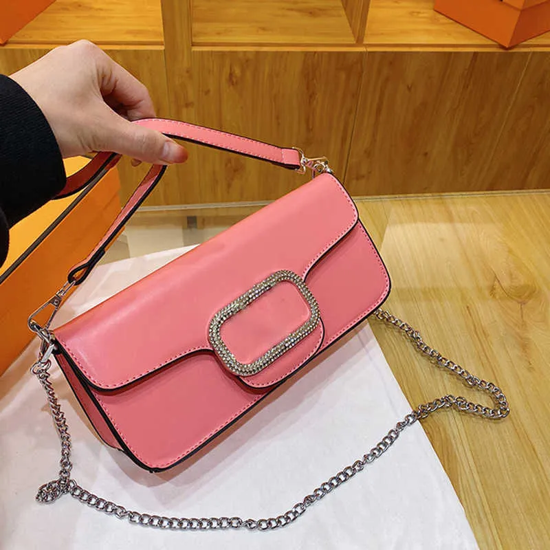 2023 New Arrival Shoulder Bag Women Elegance Underarm Bags Designer Handbags Luxury Rhinestones Messenger Bags Fashion Chain Crossbody Pink Purse 230614bj