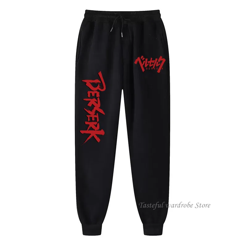 Pantalones para hombres Anime japonés Berserk Guts Moda larga Manga Pantalones impresos Hombres Mujeres Jogging Hip Hop Street Casual Sweetpant 230324