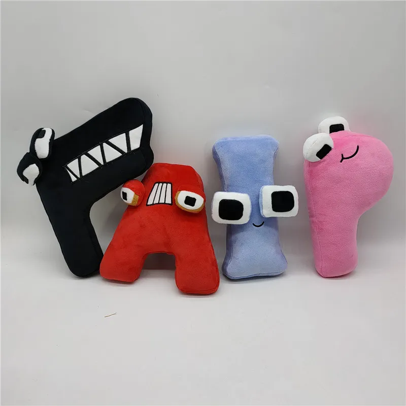 13Pcs/Set Alphabet Lore Plush Toys Anime Doll Kawaii 26 English Letter  Puzzle Stuffed Toys Kids Christmas Gifts