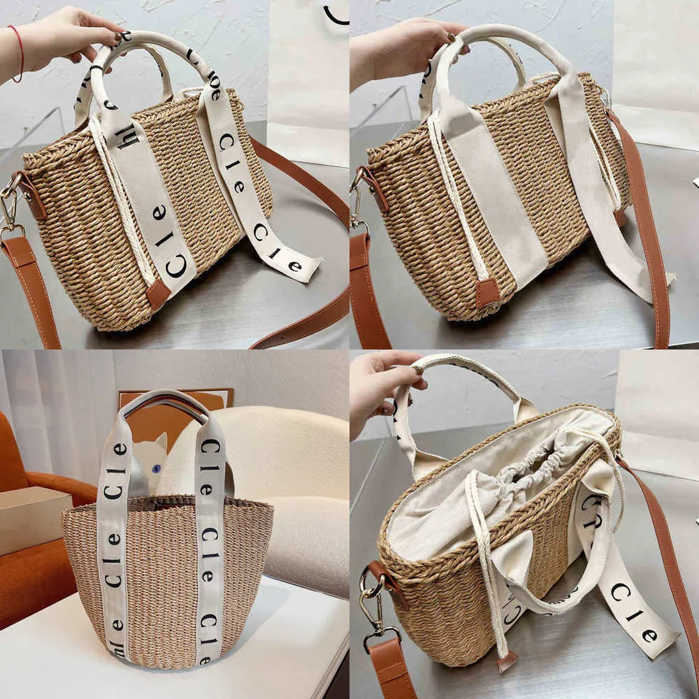 Summer Tote Bags Women Designer Luxirys Handbag Vacstion Shoulder Bagss Designer Brand Crossbody Female Woven Basket 220324