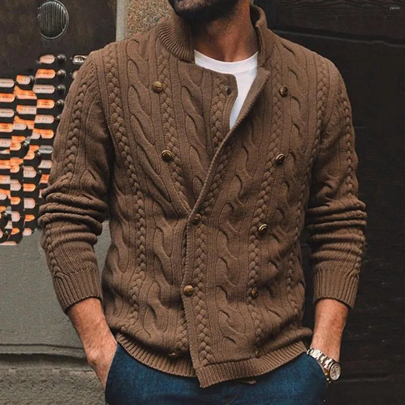 Men's Sweaters Mens Fashion Casual Elastic Coat Sweater Cardigan Top Blouse Solid Color Button