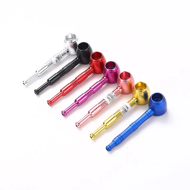 Metal Tobacco Herb Smoking Pipes with Big Bowls Detachable Pocket Portable Steel Hand Pipe Smoke Puff Cigar Device Tool