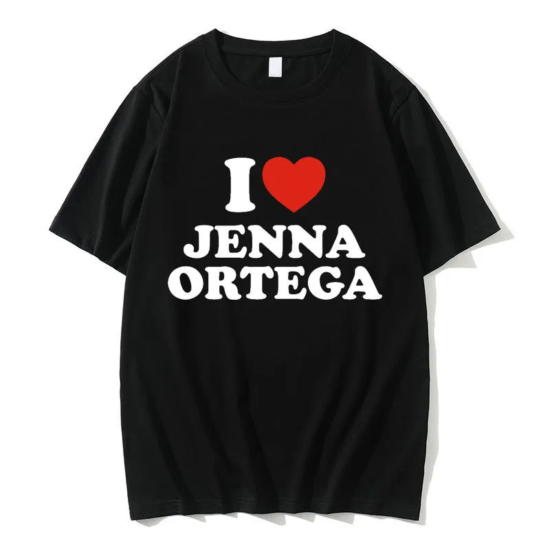 Męskie tshirty uwielbiam Jenna ortega tshirt Summer Hip Hop Crewneck krótkie koszulki z krótkim rękawem Mężczyźni Kobiety moda mody casual duży rozmiar UE Tshirts 230324