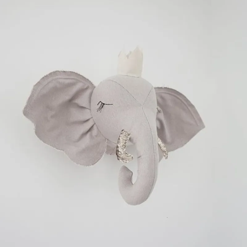 Felt Elephant Head Animal Head Wall Decor Nursery Felt Animal Head