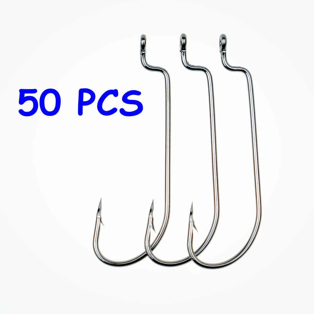 Long Handle Barbed Trout Fishing Hooks With Offset Design For