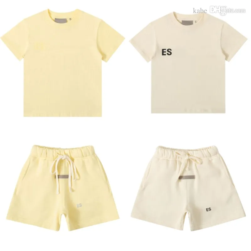 Zestawy odzieży dla dzieci Ess Baby Boys Girls Designer Summer Luxury Tshirts and Shorts Tracksuit Dzieci Młodzieżowe stroje z krótkim rękawem