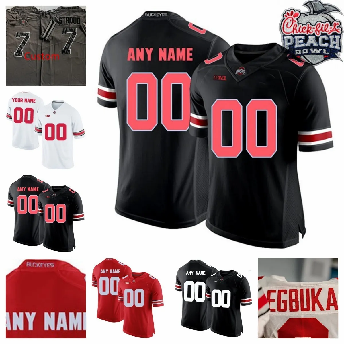 A.J. Hawk Ohio State Buckeyes koszulki piłkarskie Denzel Ward Sam Hubbard Dante Booker Jahsen Wint Darron Lee Jeffrey Okudah Davon Hamilton zszył jersey Ohio State