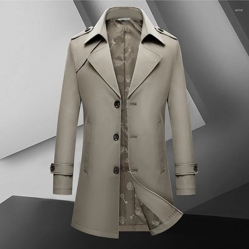 Männer Trench Coats Hochwertige Blazer -Männer Britisch -Stil eleganter Modearbeit Party Senior Simple Business Gentleman's Anzug