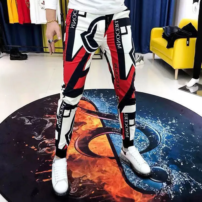 Men's Pants Jogger For Men Arrival Summer Thin Male Casual Trousers Pretty Pattern Teenager Boy Korean Style n10 230324