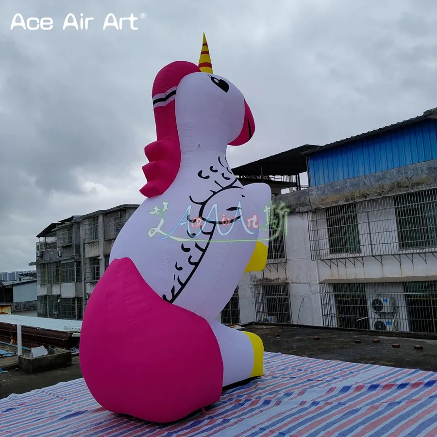 DHgate.com:5m Outdoor Inflatable Unicorn Mascot Model, Giant Air Blown ...