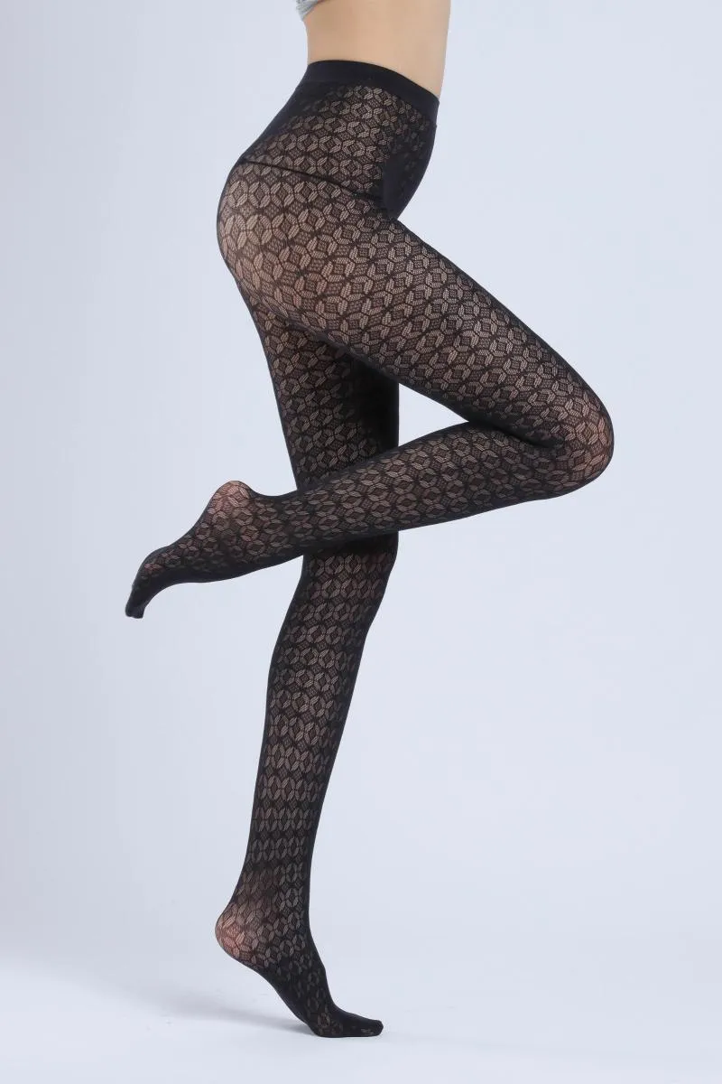 Women Socks Design Geometry Grid Jacquard Patterns Fishnet Tights For Sexy  Mesh Pantyhose Thin Funky Transparent Girls Stockings From Zhoufe, $11.18