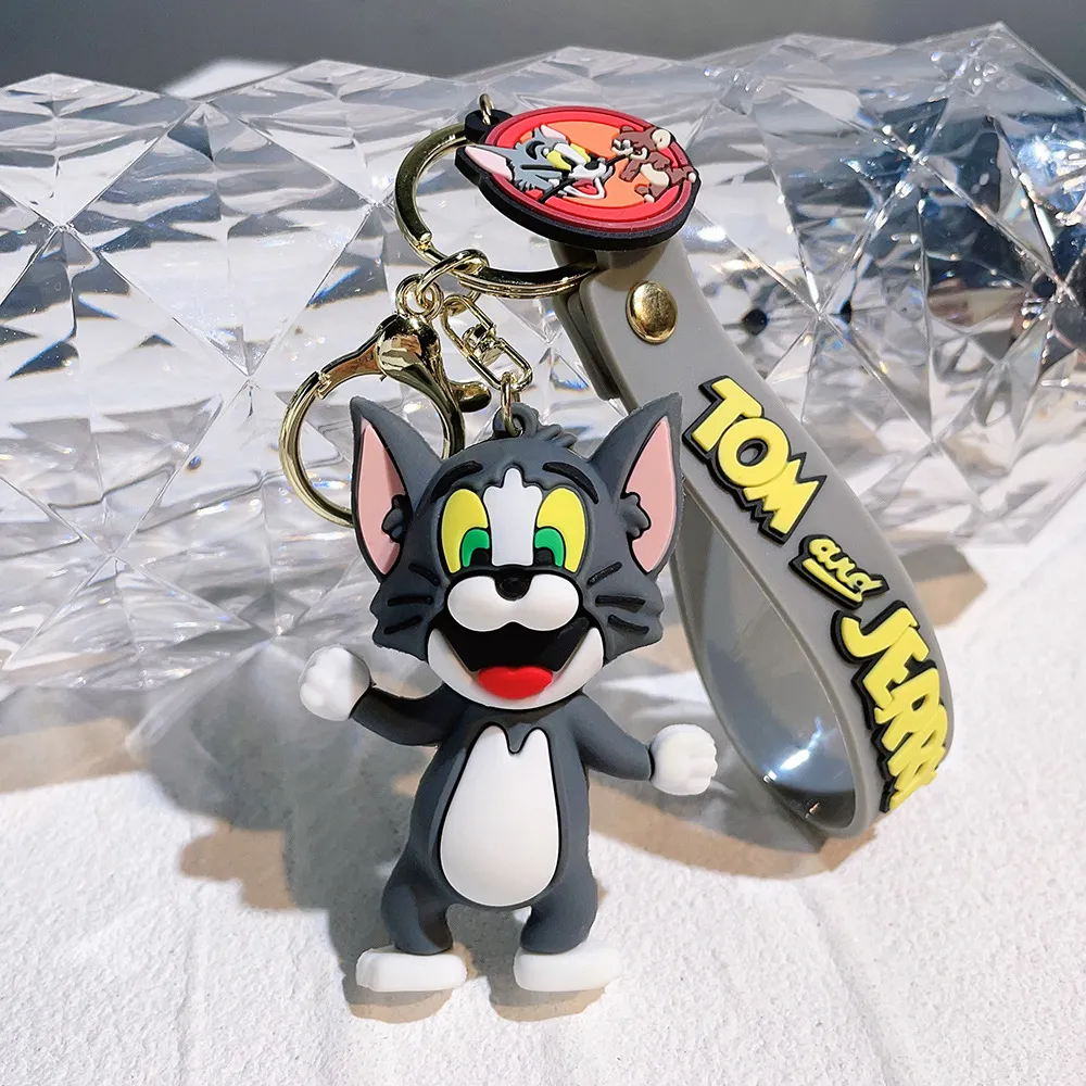 Cartoon Cute Mouse And Cat Gioielli per bambini Portachiavi Zaino Animazione Personaggio Portachiavi Accessori Appendiabiti Multi colori