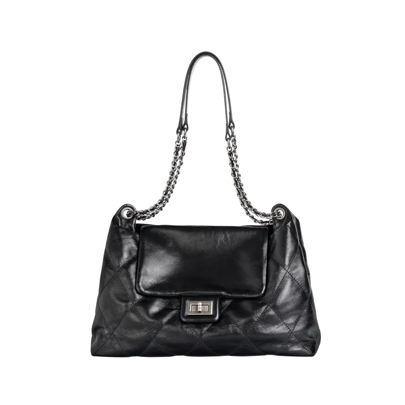 Cowhide Handbag Ladies Ringerチェーンバッグシンプルな大容量さまようバッグ