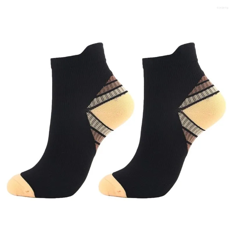 Sports Socks 1pair/pack Arch Support Low Cut Unisex Running Plantar Fasciitis Anti Sweat Training Nylon Cycling Ankle Elastic