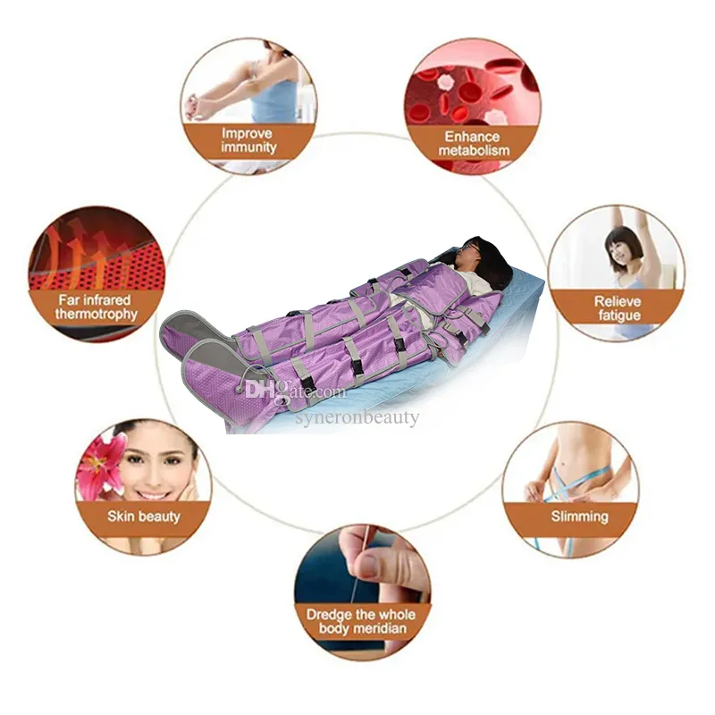 NEW Slimming Therapy Pressotherapy Massage Device Sports Recovery Boots Air Compression Lymphatic Drainage Muscle relaxation Salon Machine