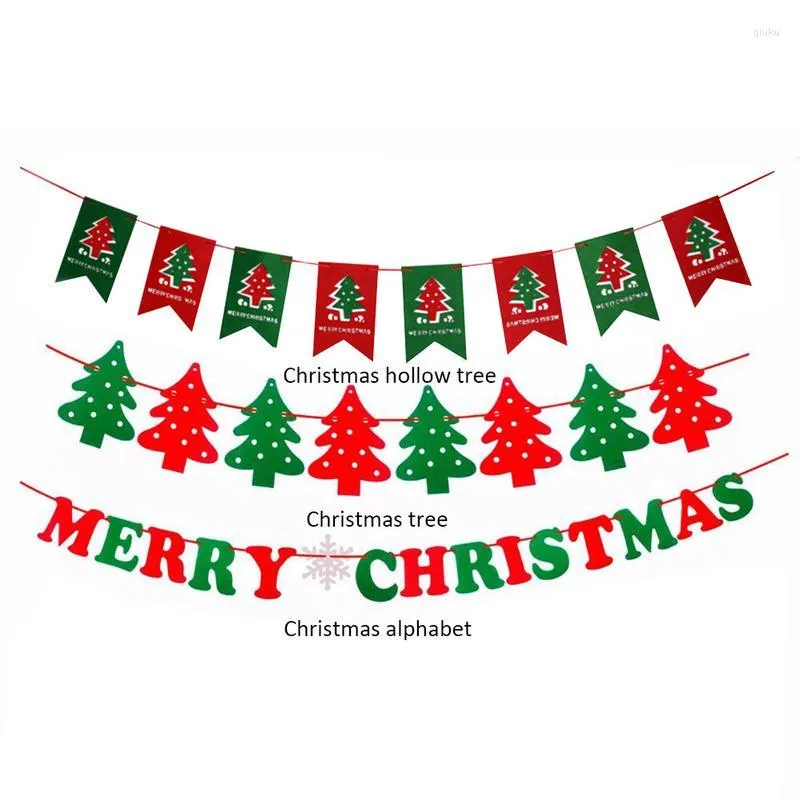 Christmas Decorations Decoration Hanging Flags Bunting Shopping Mall Store Party Props Tree Pull Flag