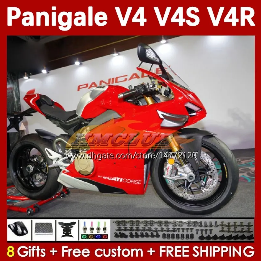 Motocyklowe owiewki dla Ducati Street Fighter Panigale V4 V4 S R V4S V4R 18-22 Bodywork 41NO.8 V4-S V4-R 18 19 20 V-4S V-4R 2018 2019 2020 Forma Body Red Stock Blk Blk Stock Blk